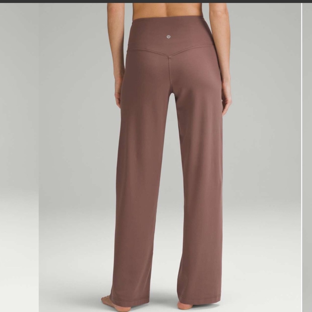 lululemon athletica Wide Leg Yoga Pants in Light Brown